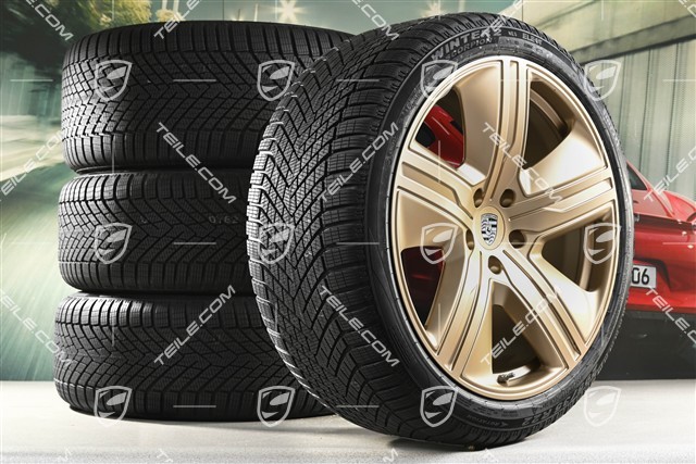 22" Macan Exclusive Design Winterräder Satz, Felgen 9J x 22 ET29 + 11J x 22 ET47 + NEUE Pirelli Winterreifen 255/40 R22 + 295/35 R22, neodyme