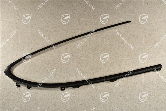 Trim strip / moulding / door shaft incl. seal, rear, Glossy Black, R
