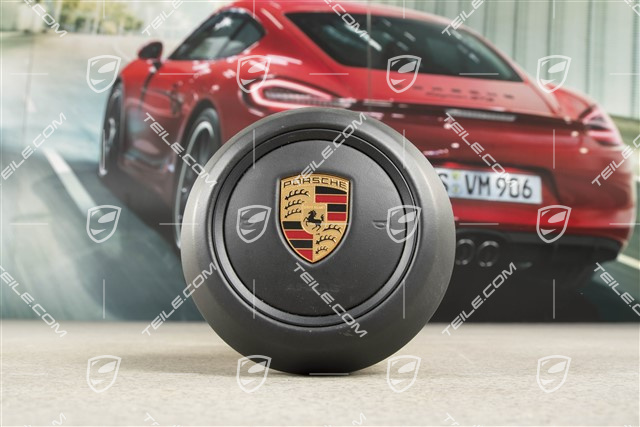 Airbag-Einheit, Leder, Schwarz