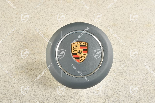 Airbag unit, steering wheel, Leather, Graphite blue USA