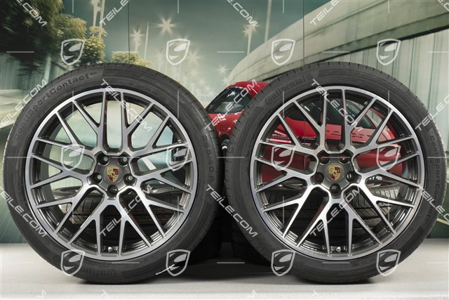21" koła letnie, komplet, RS Spyder Design, felgi 9,5J x 21 ET27 + 10J x 21 ET19 + NOWE opony letnie Continental 265/40 R21 + 295/35 R21, z czujnikami ciśnienia