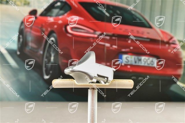 Seat tilting handle / control button, Galvano silver, L