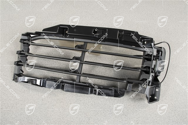 Radiator grille shutter / cooling air controls flap,ventilation grille, black matte, R