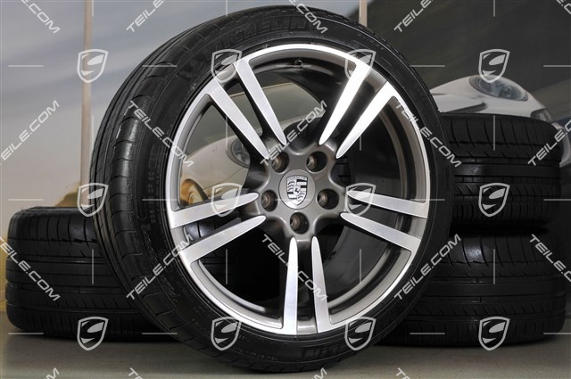20" summer wheel set  Turbo II, wheels 9,5 J x 20 ET 65 + 11 J x 20 ET 68 + tyres 255/40 ZR 20 + 295/35 ZR20, w/o TPMS