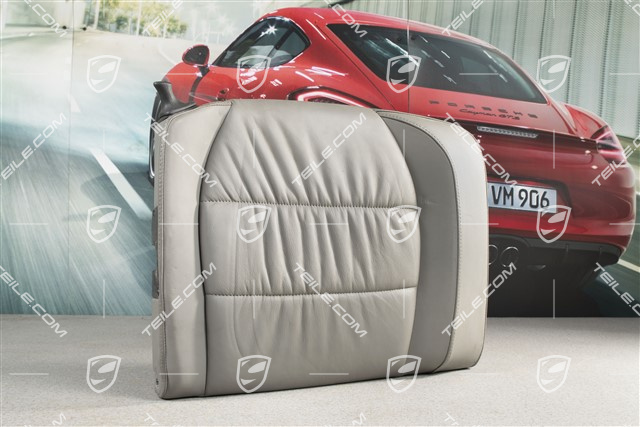 Back seat backrest, Draped leather, graphite grey, Coupe, R