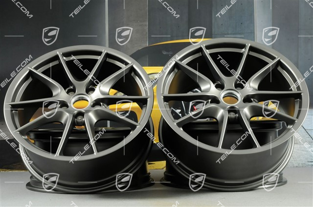 20" komplet felg Carrera S III, 8J x 20 ET57 + 9,5J x 20 ET45, platyna