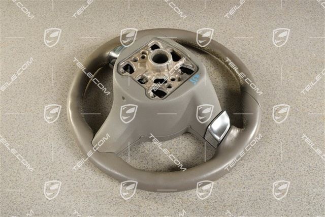 Kierownica standardowa, gładka skóra, szara, Skrzynia PDK