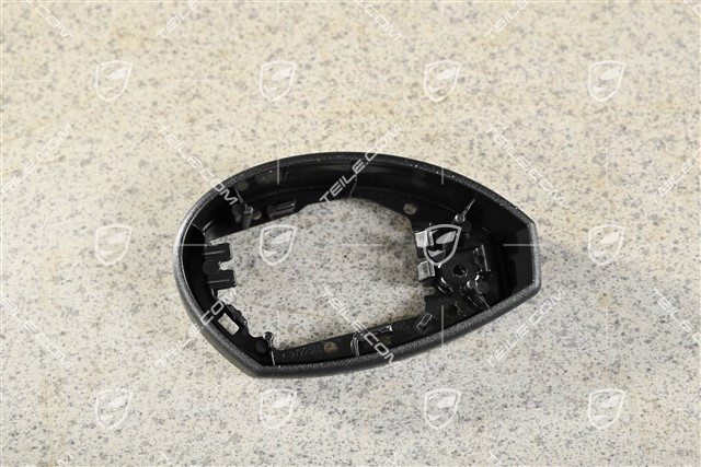 Abdeckkappe, Spiegelfussgehäuse / Spiegel, Blende unten, Satinschwarz, L