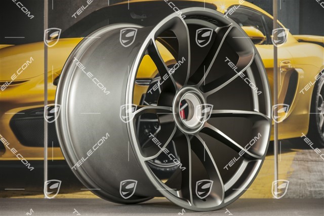 21" Felge GT3RS, mit GT3RS Schriftzug, 12,5J x 21 ET48, Platinum-Seidenmatt