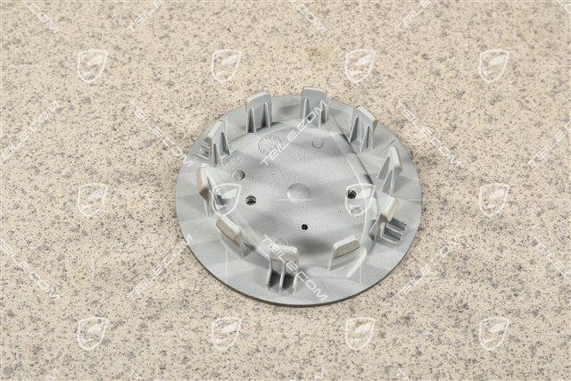 Dekielek na koło, wypukły, herb czarno-biały, Platinum satynowy półmat