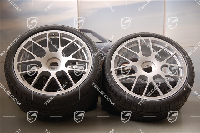 19" Winterräder Satz RS Spyder, Zentralverschluss.Felgen 8,5J x 19 ET56 + 11J x 19 ET51, Reifen 235/35 R19 + 295/30 R19, mit RDK