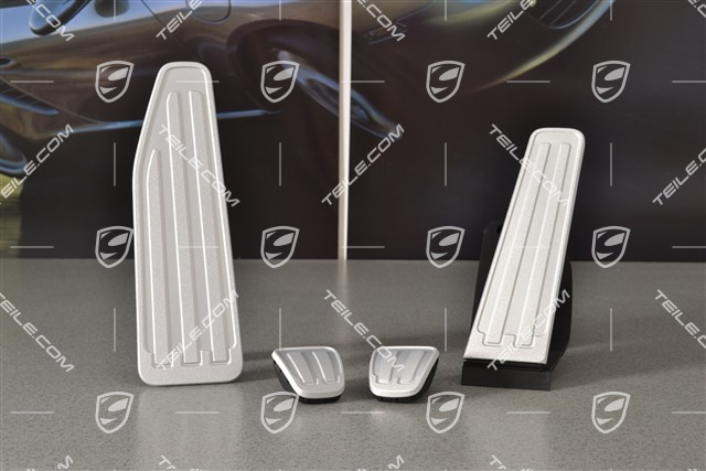 Pedal cap foot support set, aluminium, 6- / 7-speed manual transmission