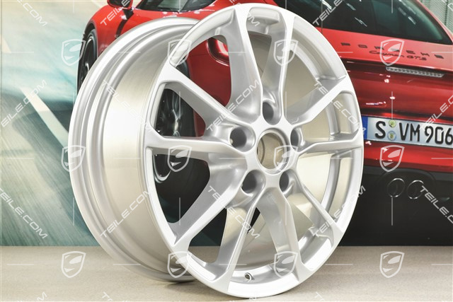 18'' Felge Cayenne Facelift 2014->, 8J x 18 ET 53, Brilliantsilber