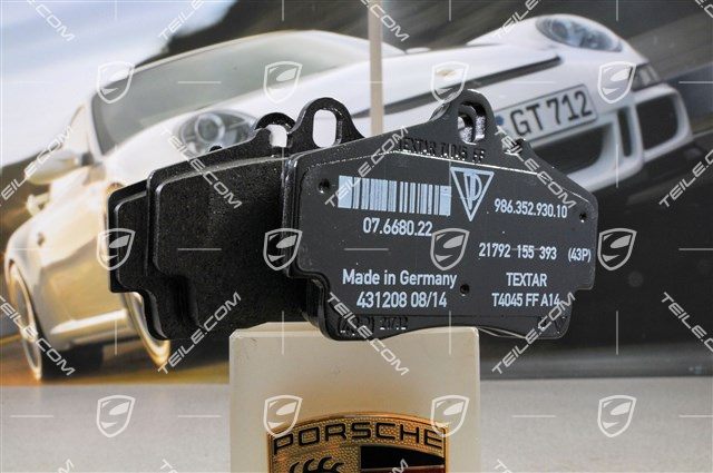 Brake pad set, L+R Brake pad set, L+R