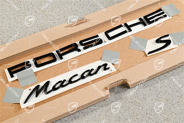 Macan S Badge / Emblem, glossy black