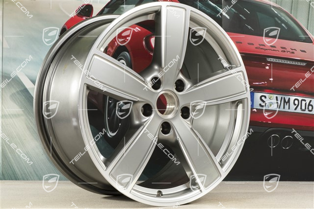 20" Felgensatz Cayenne Sport Classic Komfort, 9J x 20 ET50 + 10,5J x 20 ET64, Platinsilber