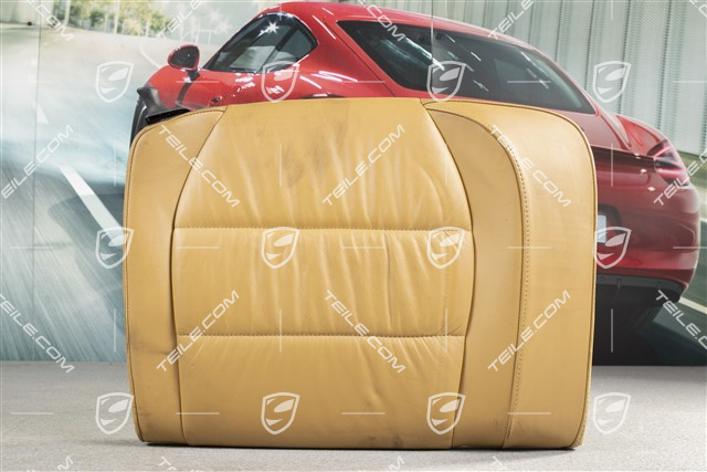 Back seat backrest, Draped leather, savannah beige, Cabrio, R