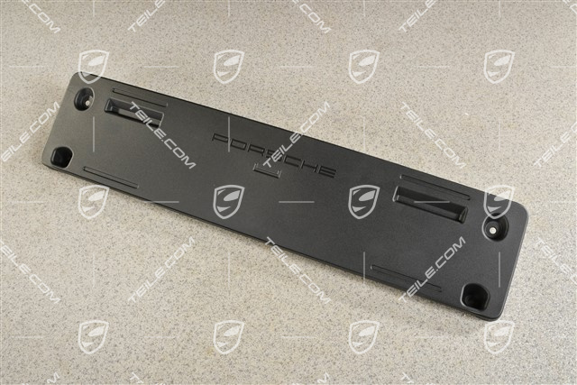 Front bumper number / Licence plate support, large, Black