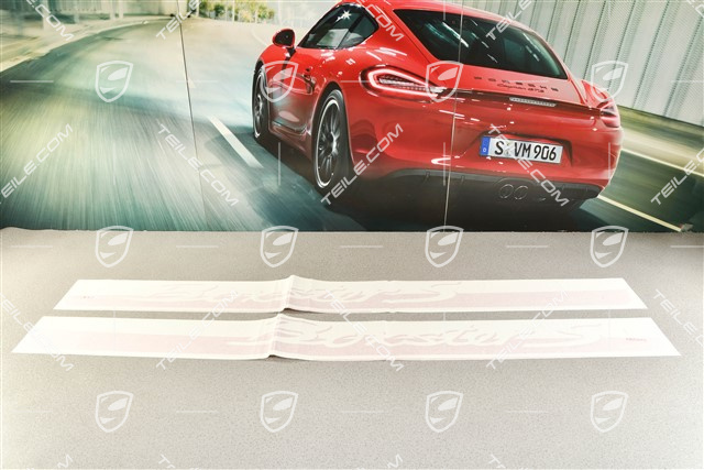 Zestaw ozdobnych pasów z napisem "Boxster S" czerwone