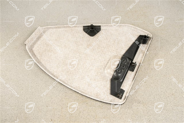 Deckel, Seitenwandverkleidung, Teppich / Perlvelours, Schwarz, L