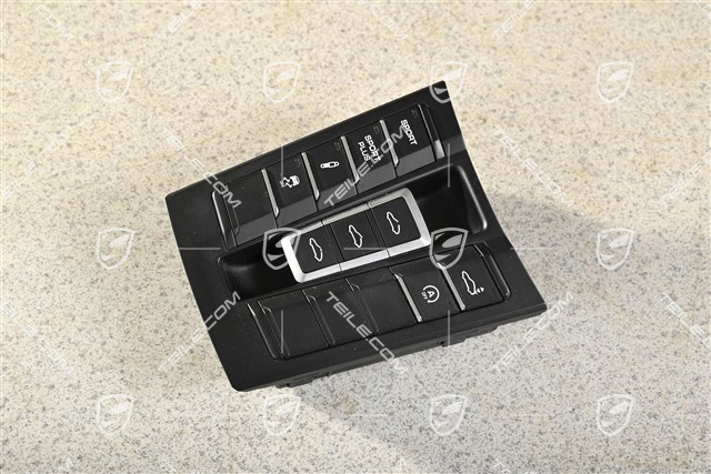 Reparatursatz für die Mittelkonsole, Coupé, mattschwarz – Chrom hochglänzend