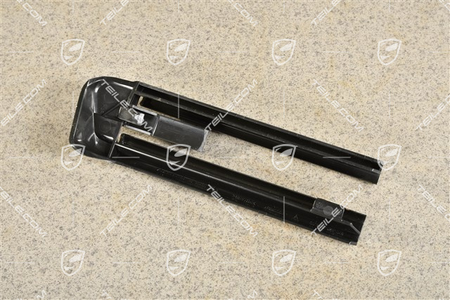 Front seat rail cover, rear, Black, R