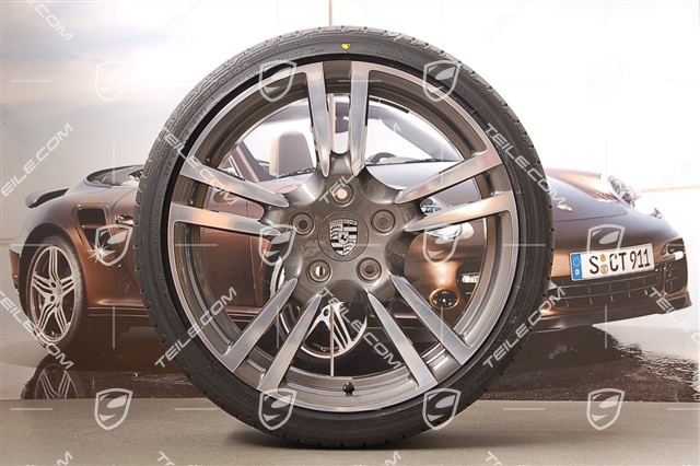 19" Komplet kół letnich Turbo II, felgi 8J x 19 ET57+11J x 19 ET 51 + opony letnie 235/35 ZR 19 + 305/30 ZR 19, bez czujników RDK