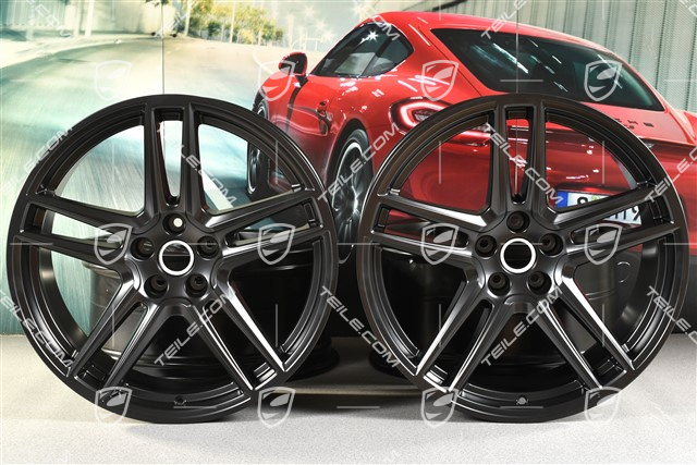 20" Felgensatz "Macan Turbo", 9J x 20 ET 26 + 10J x 20 ET19, BORBET, schwarz seidenmatt