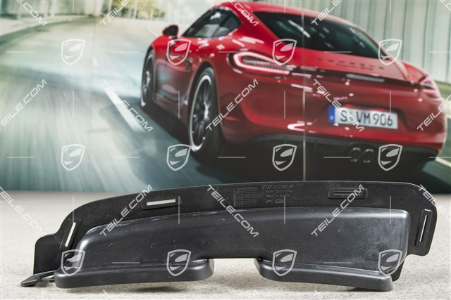 Air guide, black matte, L