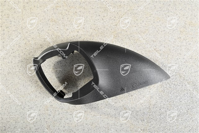 Spiegel, Blende unten, Manuell anklappbar, Schwarz, L