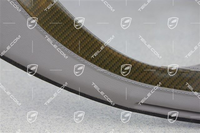 Defroster trim, carbon / leather, graphite grey, R