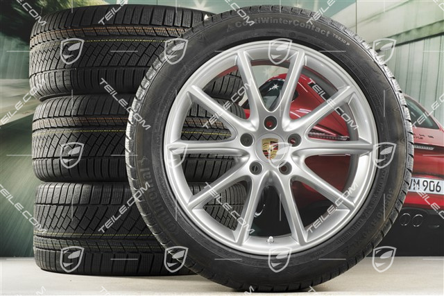 20-inch Cayenne Design winter wheel set, rims 9J x 20 ET50 + 10,5J x 20 ET64 + Continental winter tyres 275/45 R20 + 305/40 R20, with TPMS