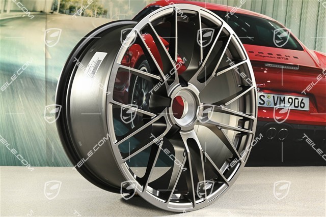 20" Turbo S wheel, 9.5J x 20 ET44, centre-lock, Turbonite / rhodium grey