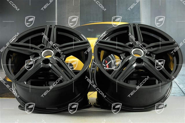 19" Komplet felg Cayenne Design II, 4x felga 8,5J x 19 ET59, czarny wysoki połysk