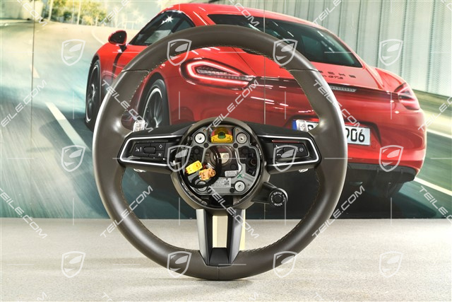 Multifunktionslenkrad, 3-Speichen, Beheizbar, Leder Achatgrau / Sport Chrono Paket Plus