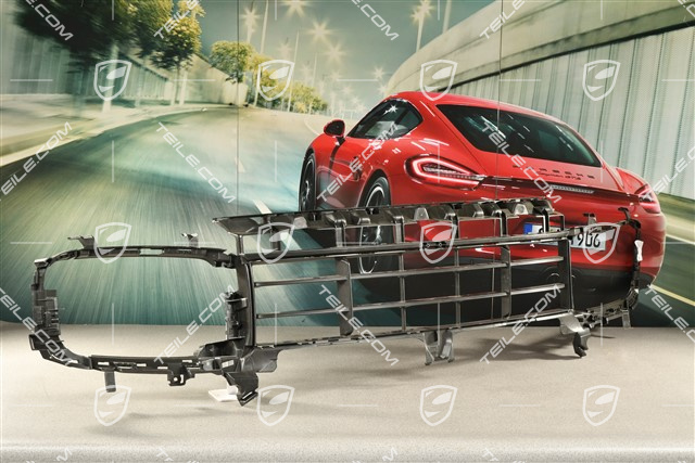 Turbo, Front bumper Grille centre / middle, without ACC sensor, black