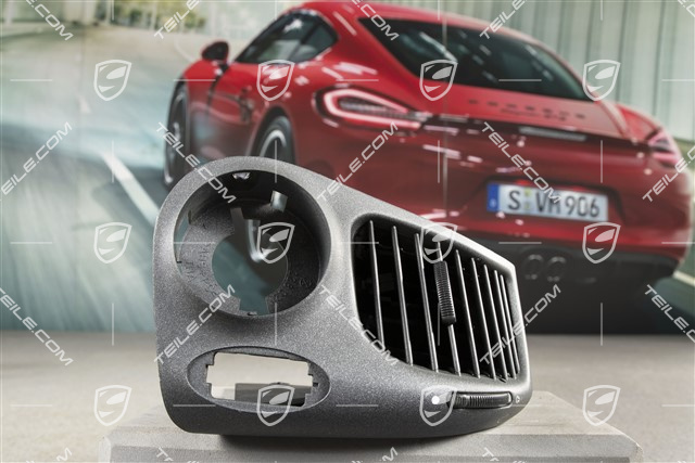 Dashboard side vent / defroster trim / cover, Granite grey, R