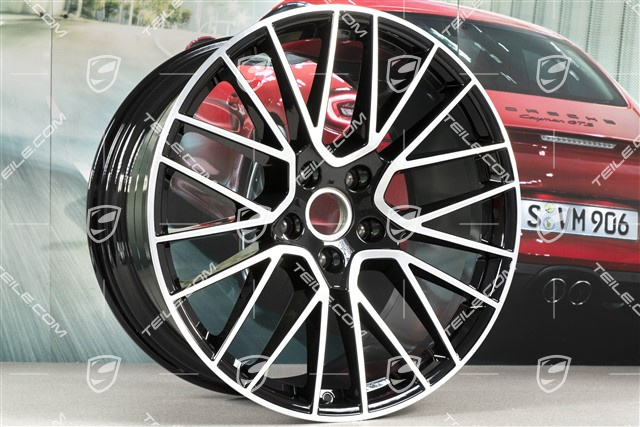 21" Felgensatz Cayenne RS Spyder, 11J x 21 ET49 + 9,5J x 21 ET46, für den Cayenne Coupé, schwarz hochglanz