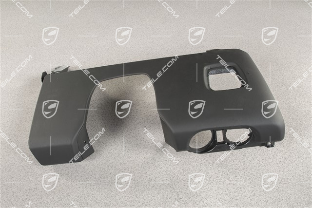 Dashboard trim lower part, Leather, Black