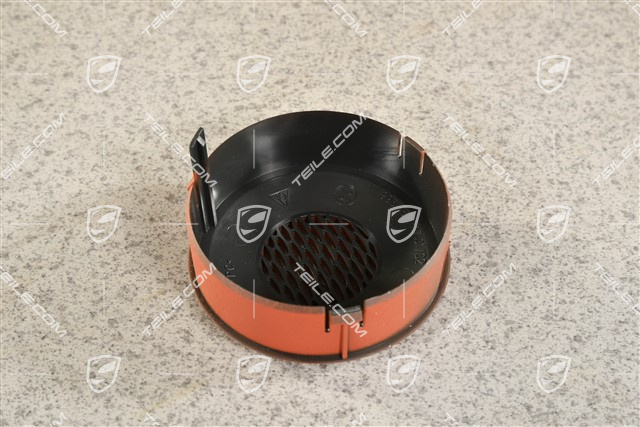 Dashboard side vent, cover / trim / rosette, Boxster Red