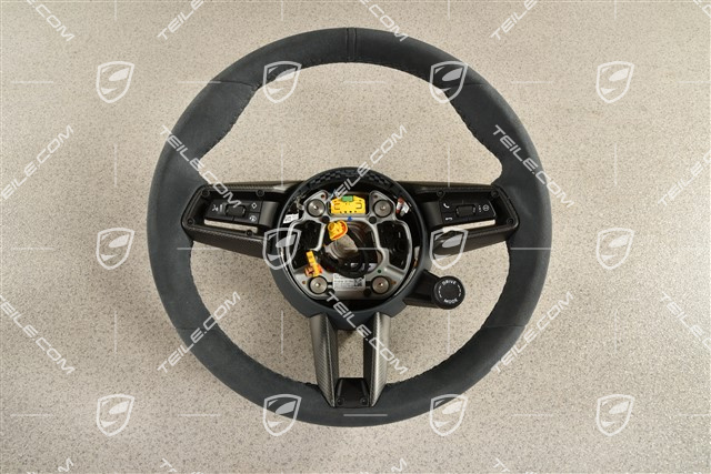 Kierownica sportowa GT Carbon, Sport Chrono Package Plus, podgrzewana, Alcantara Race Tex, czarna