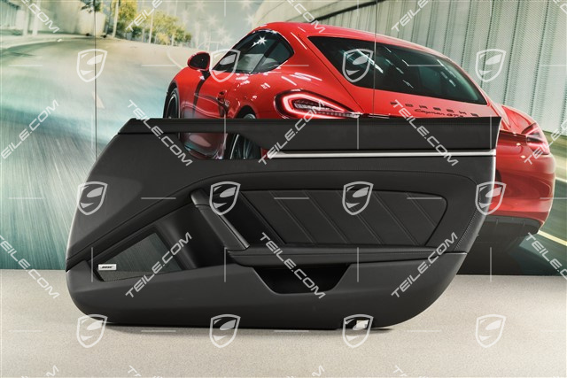 Tapicerka drzwi, skóra, czarna, BOSE, R