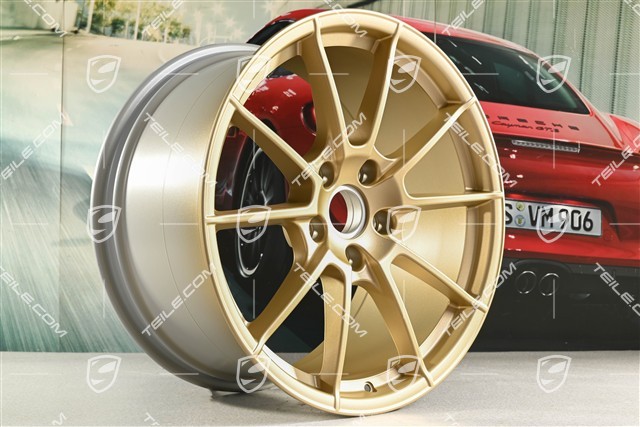 20-inch "Spyder" / "718 Sport" wheel rim set, rims 8,5J x 20 ET57 + 10,5J x 20 ET47, Aurum satin mat