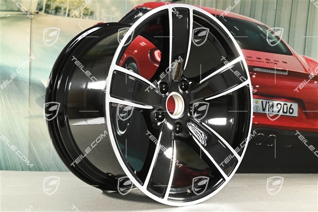 20" Komplet felg Carrera Sport, 8,5J x 20 ET49 + 11,5J x 20 ET56, czarny wysoki połysk