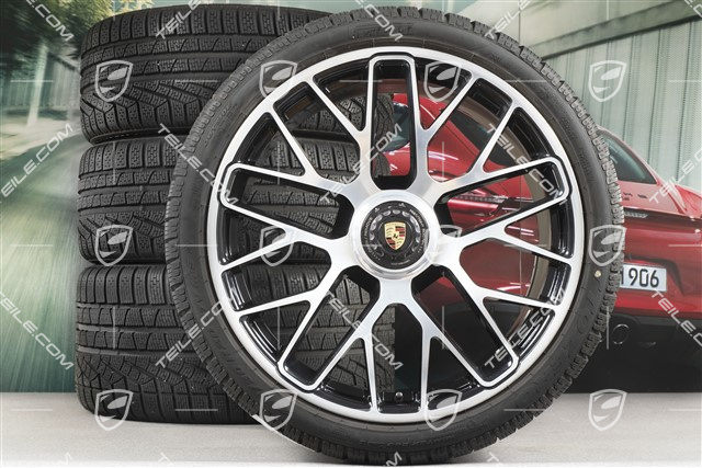 20" Turbo S central locking winter wheel set for Turbo S, wheels 8,5J x 20 ET51 + 11J x 20 ET59 + Pirelli Sottozero II winter wheels 245/35 R20+295/30 R20, TPMS