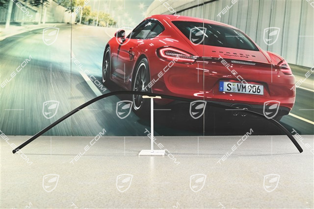 Zierrahmenteil / Zierleiste für  Fondscheibe, Unterteil, Schwarz, R