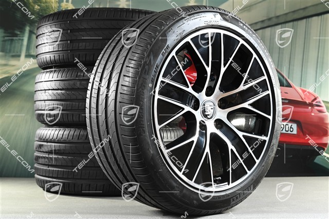 20" Turbo Aero Sommerräder Satz, Felgen 9J x 20 ET54 + 11J x 20 ET60 + Pirelli Sommerreifen 245/45 R20 + 285/40 R20, ca. 50km, DOT/Bj. 2021