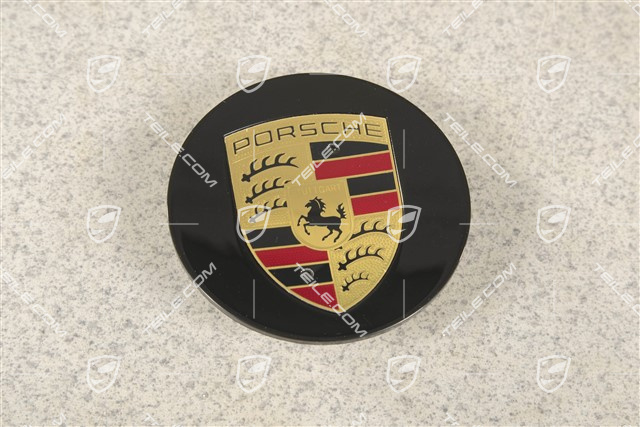 Center cap, concave, coloured crest, black high gloss