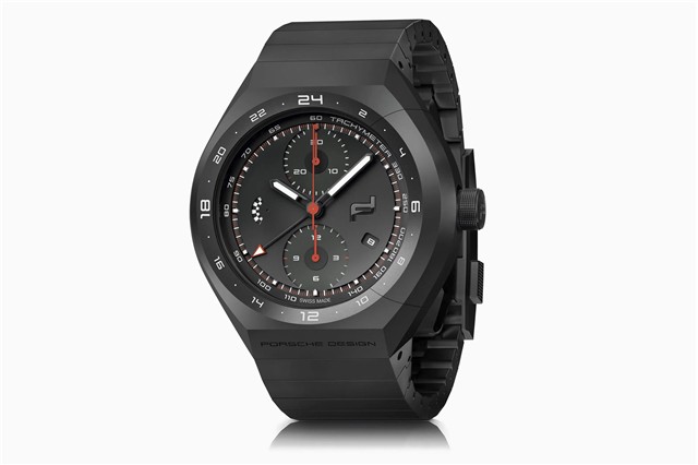 Porsche Design Monobloc Actuator 24-H-Chronotimer All Black, diameter 45,5 mm