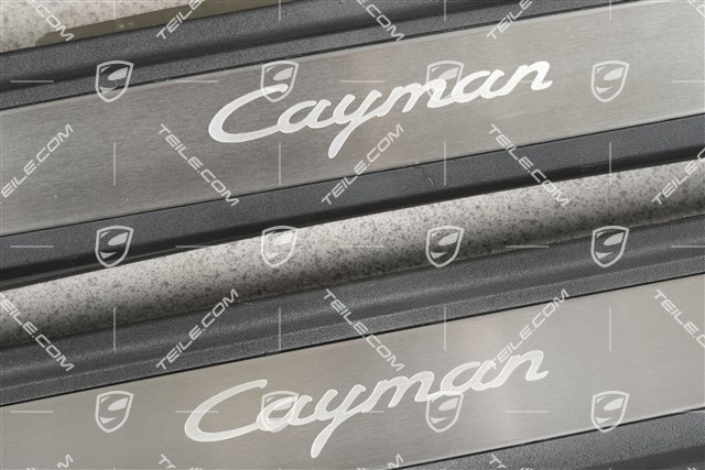 Blenden/Einstiegleisten, ohne Beleuchtung, Edelstahl, "Cayman", Satz, L+R